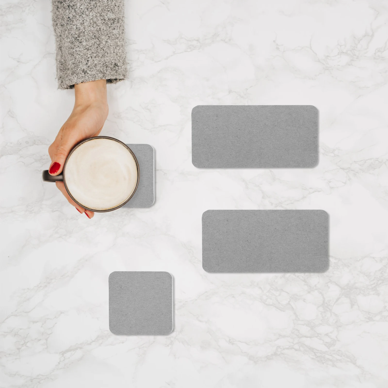 

4pcs Diatomite Coaster Water Absorbent Mats Countertop Bathroom Desktop Soap Drying Trays Scratch Proof Decorative Kitchen