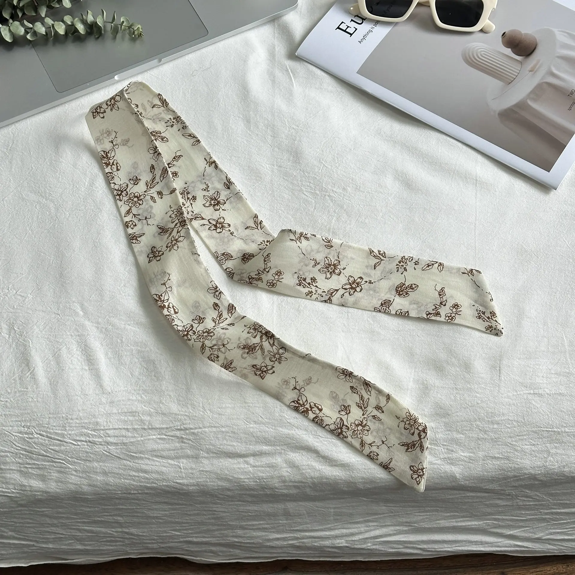 2025 neue Koreanische Stil Baumwolle Lange Seide Schal frauen Frühling Modische Alle Passenden Herbst/Winter Taschen Dekorative handgelenk Handtuch