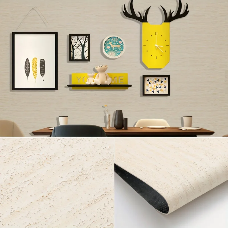 Thickened Foam Wall Sticker 3D Soft Ceramic Self-Adhesive Wallpaper 40cm X 3m For Renovating The Living Room TV Background Wall.