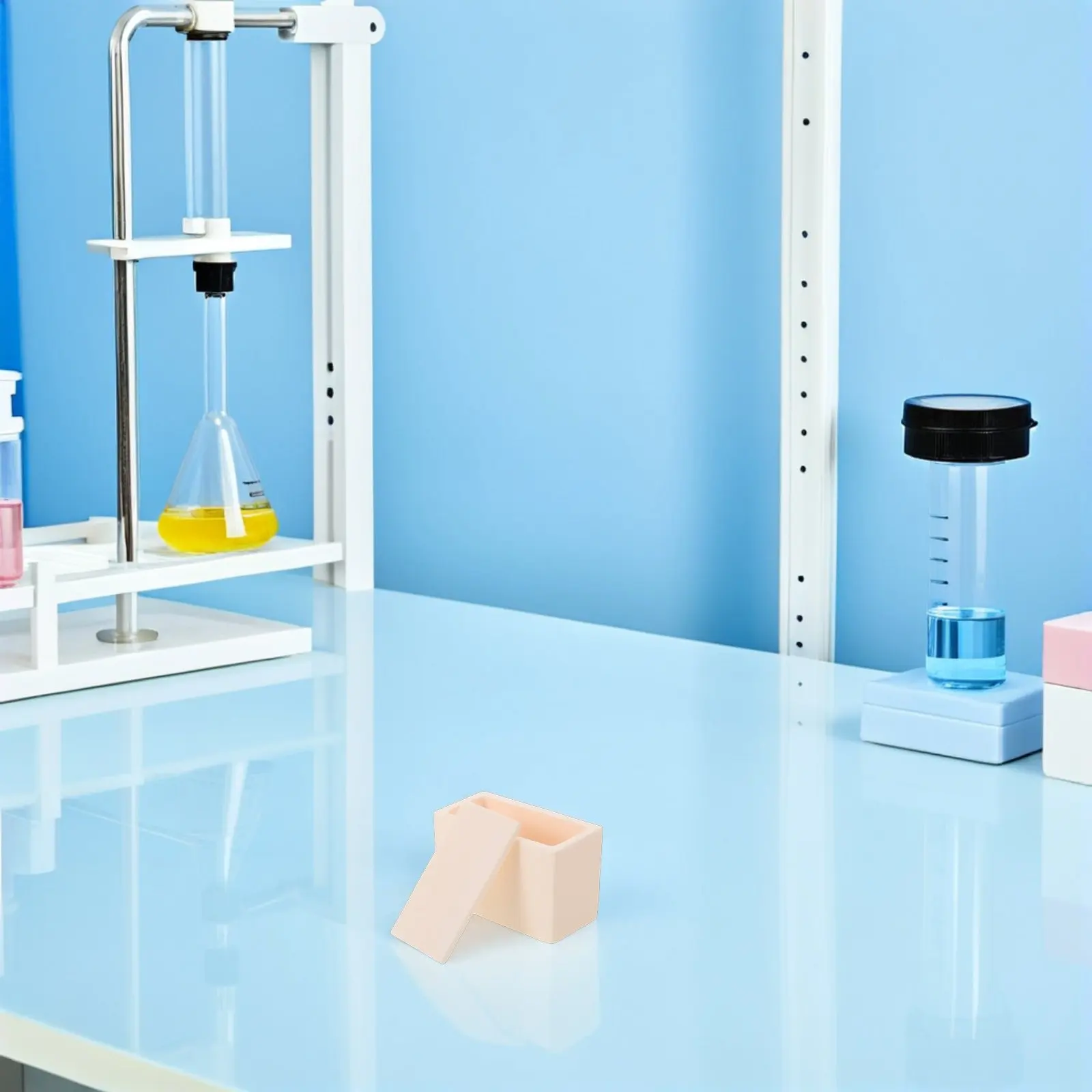 Corundum Crucible with Lid Aluminum Oxide 2.4x1.6x1.2 Inch Laboratory Alumina Boat Sample Prep Sintering Melting Metal