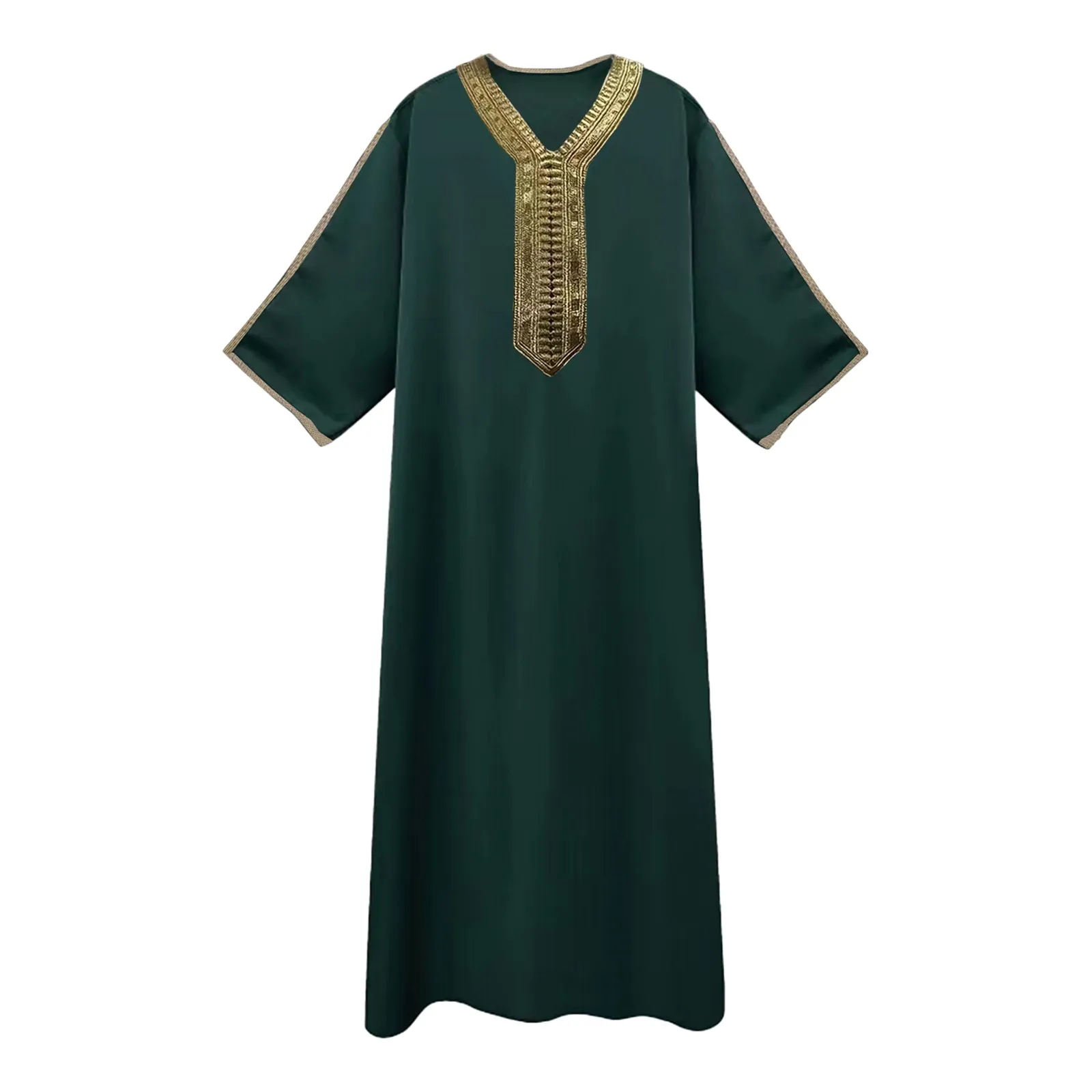 Nieuwe 2024 Moslim Jubba Thobe Kleding Mannen Hoodie Ramadan Gewaad Kaftan Abaya Dubai Kalkoen Islamic Kleding Man Casual Losse Gewaad