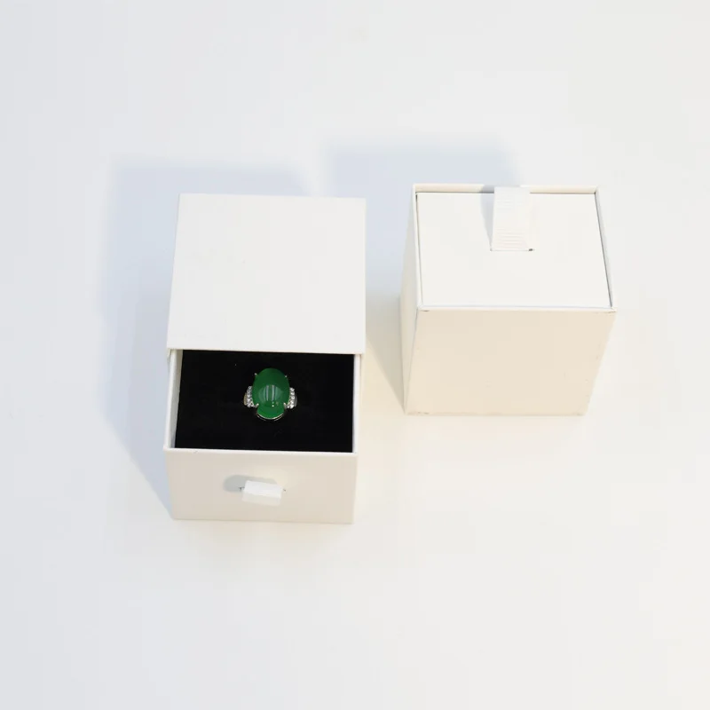 50 Stück Schmuckschachteln aus rosa Papier ohne Logo, modische minimalistische Geschenkverpackung für Ringe, Ohrringe, Halsketten, für kleine Unternehmen – Detail 5