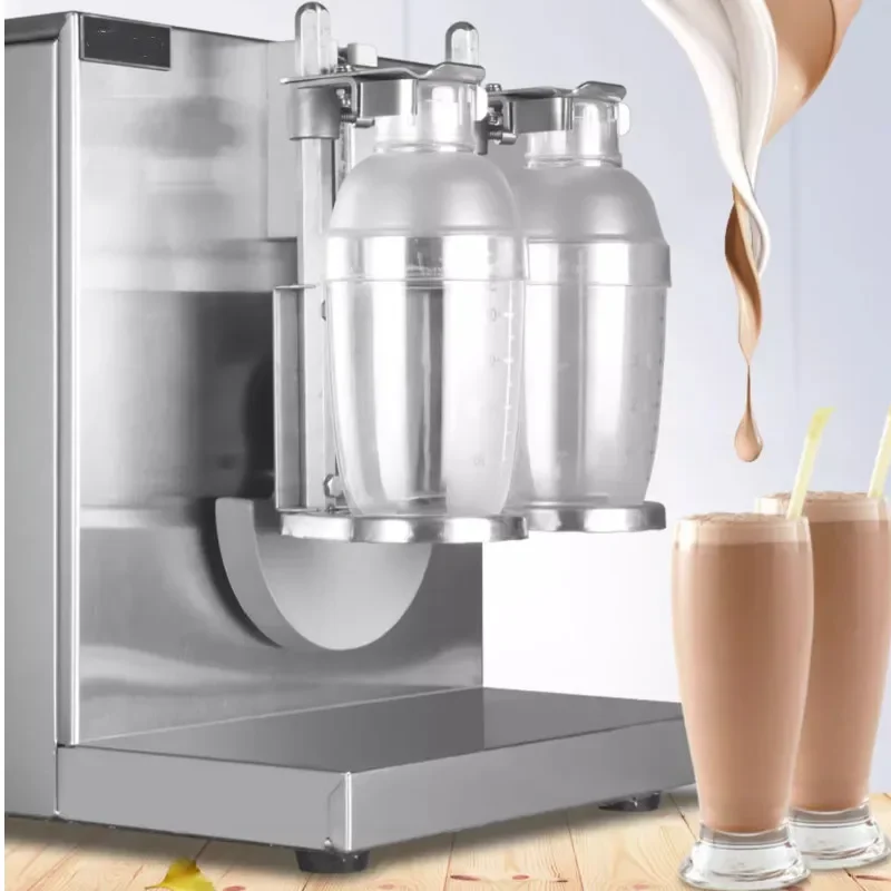Máquina de sacudir chá de leite em aço inoxidável, Copo Shaker de cabeça dupla, Equipamentos para bebidas, Comercial