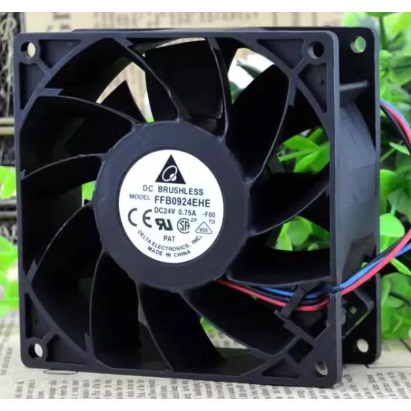 مروحة تبريد أصلية لدلتا FFB0924EHE 24V 0.75A 9038 9CM ABB مروحة عاكسة 90*90*38 مللي متر