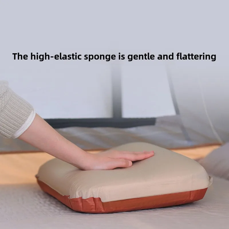 Outdoor Pillow Household Sponge Self-inflating Pillow Camping Lunch Break Back Pillow Portable and Easy To Store Camping