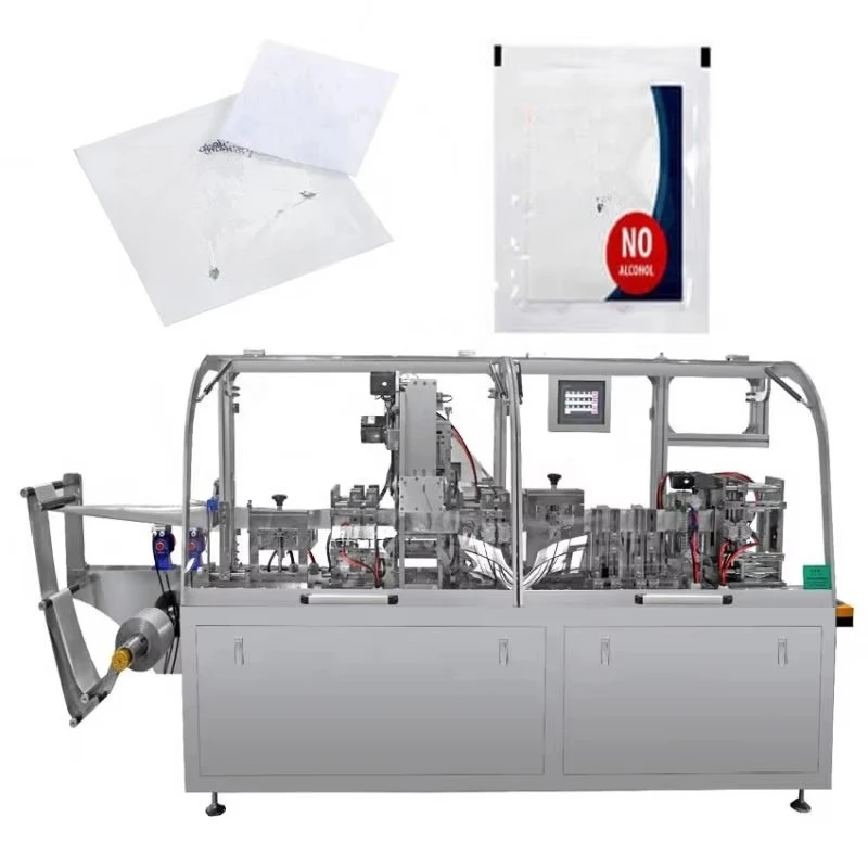 Customized Automatic Single Alcohol Prep Pad Alcohol Wet Baby Wipes Tissue Towel Production Packing Machine 380V 5KW