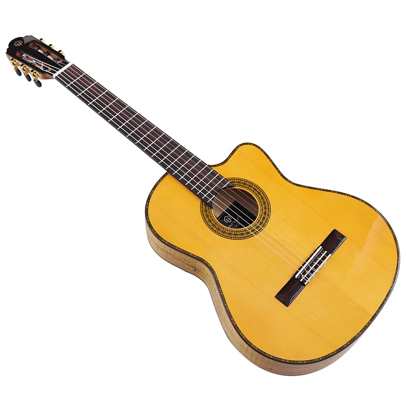 39 Inch Flamenco Classical Guitar 6 String Classl Guitar High Glossy With Bone Nut And Bridge Good Handicraft