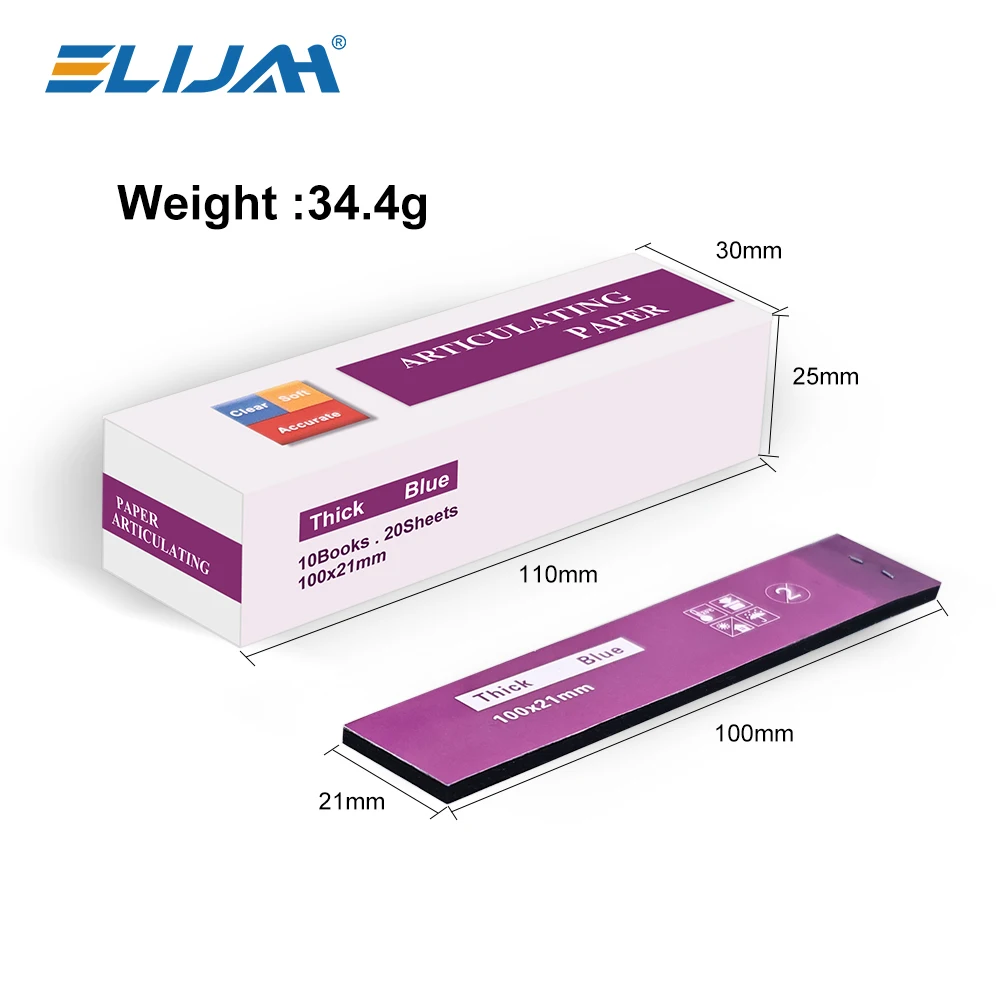ELIJAH 5Boxes/Set Dental Articulating Paper Dentistry Lab Tool Thick/Thin Whitening Articulation Paper Dentistry Materials