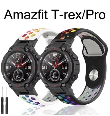 Breathable Silicone Strap  watchband For Amazfit T-REX3 A2322 Bracelet wristband Amazfit T-Rex 2 Amazfit Active Edge A2212