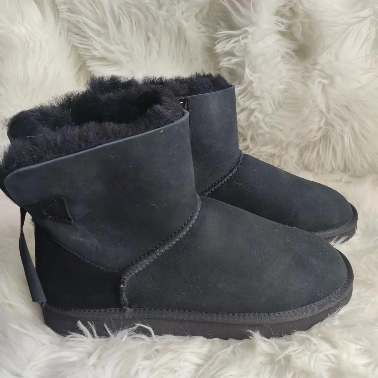 Winter Women Snow Boots Shoes Women Genuine Sheepskin 2023 Natural Wool Women\'s Woman Warm Women Boots Flats Shoes