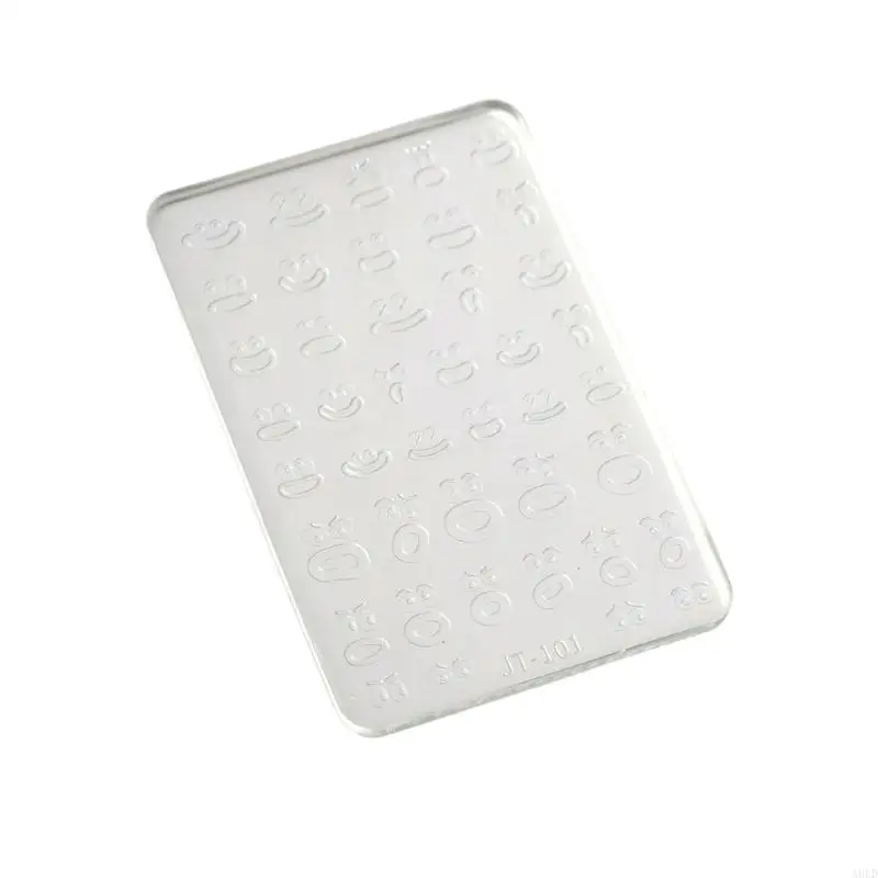 Mirror Finish Ice Cream Silicone Mold For Nail Decoration 6x9cm Compact Size Crafting Tool With 3 Designs