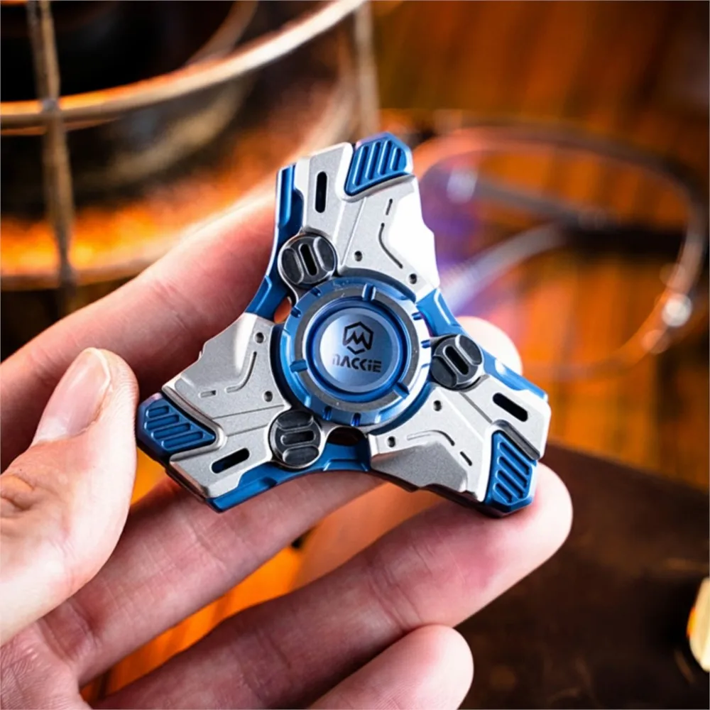 MACKIE RX-03 Fidget Spinner Three Leaf Spinner Fidget Toys For Adults Anxiety Toys Stainless Steel Gyro Stress Relief Toy
