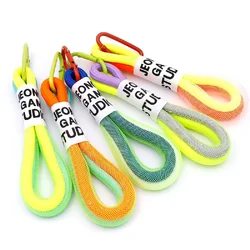 Men's And Women's Two-Color Button Fluorescent Color Mesh Rope Pendant Decorative Bag Bag New Braided Rope Pendant Pants Braided