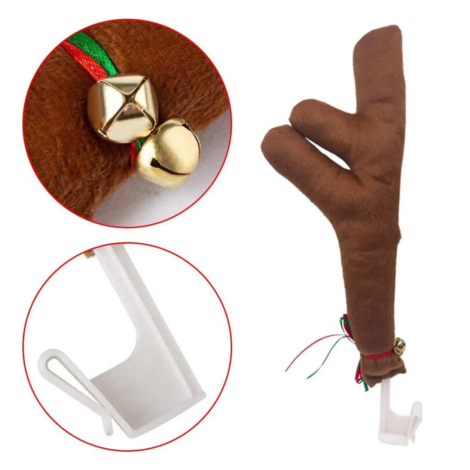 Car Figure Decoration Kit Reindeer Antlers Nose Christmas Holiday Auto Accessories for Interior Decor