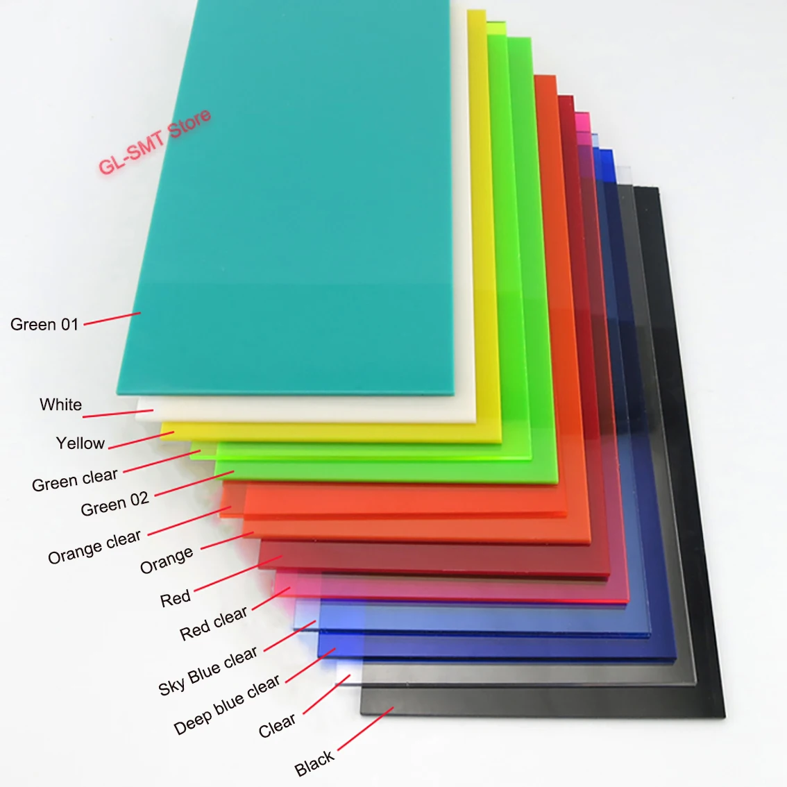 1 pz foglio di plastica colorata 100*200mm di spessore 2.3mm pannello di plastica per la lavorazione di cornici artigianali modello di costruzione