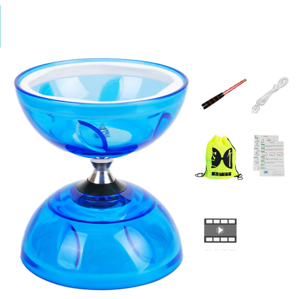 مجموعة ديابولو الصينية المحمولة يويو ديابولو معدات اللياقة البدنية المحمولة للبالغين والأطفال المسنين في الهواء الطلق ممارسة خفة الحركة في الأماكن المغلقة