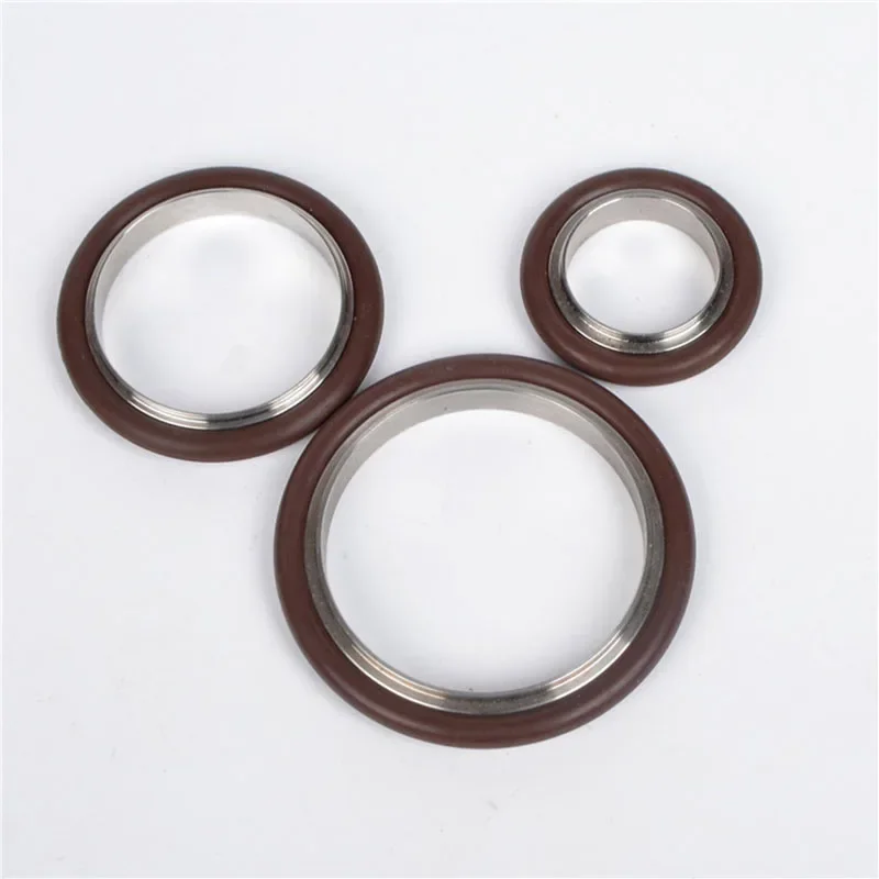 KF10 KF16 KF25 KF40 KF50 304 Stainless Steel Aluminium Alloy Vacuum Bracket FKM Fluorine Rubber Ring Gasket
