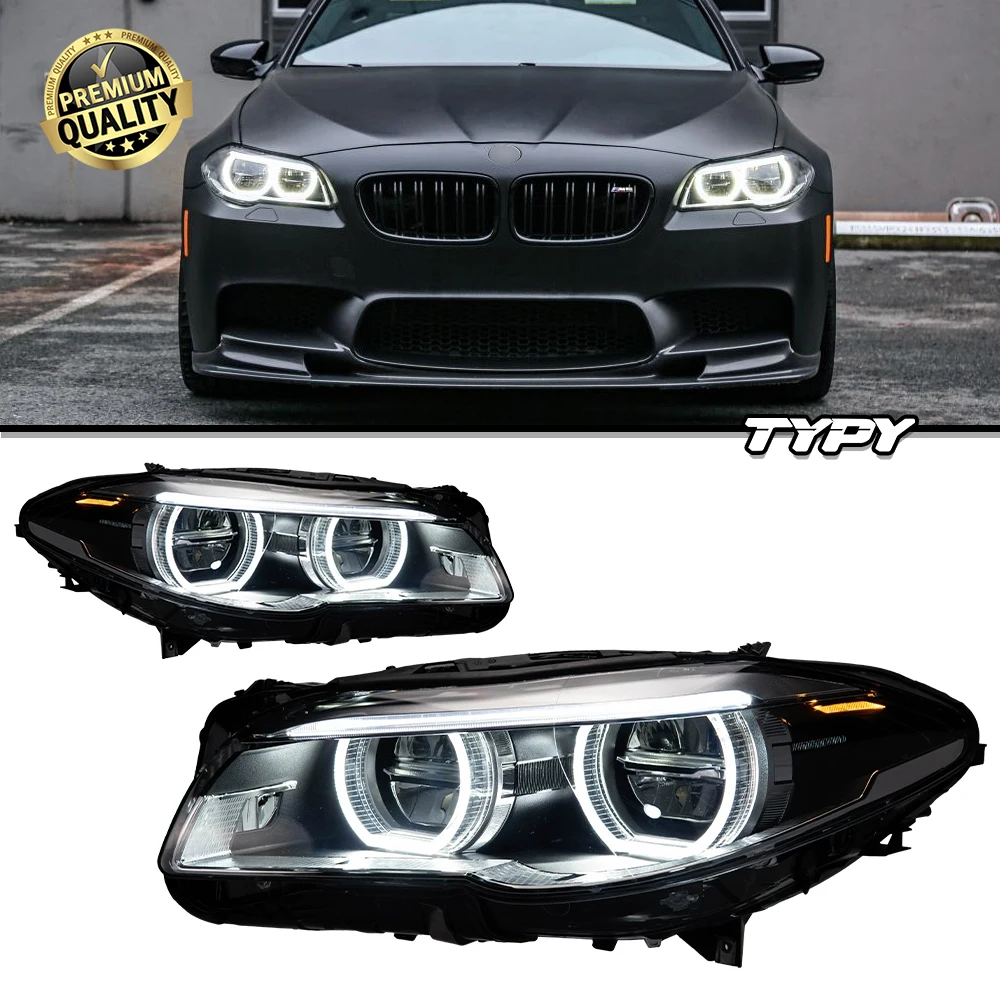 

Фара для BMW 5 серии F10 F18, светодиодные фары 2010-2017, автомобильный Стайлинг, DRL, сигнальная линза проектора, автоаксессуары