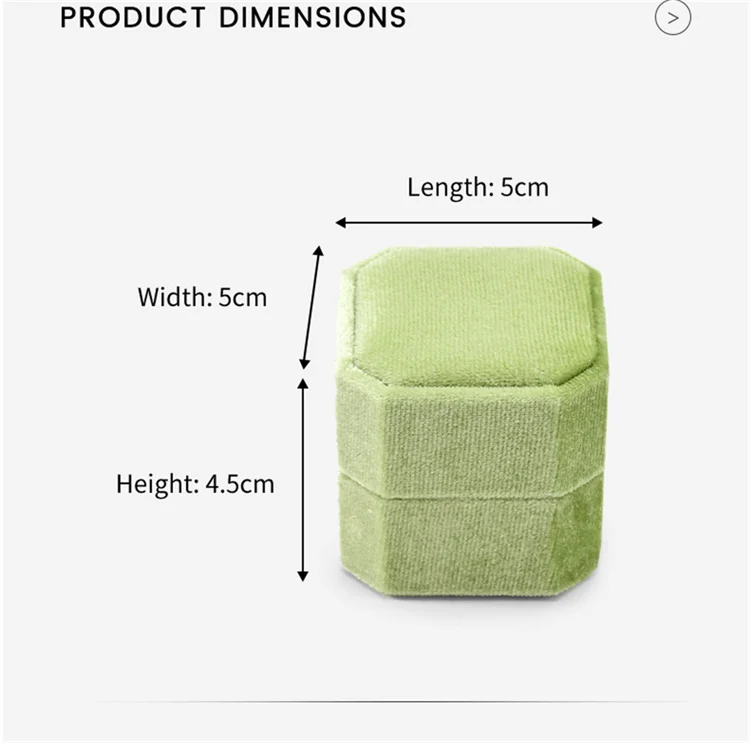 Oirlv Wedding Flanner Ring Box Engagement Triple Slot Square Ring Box Modern Wedding Marry Gifts Muti Color 1/2/3 Slots Ring Box