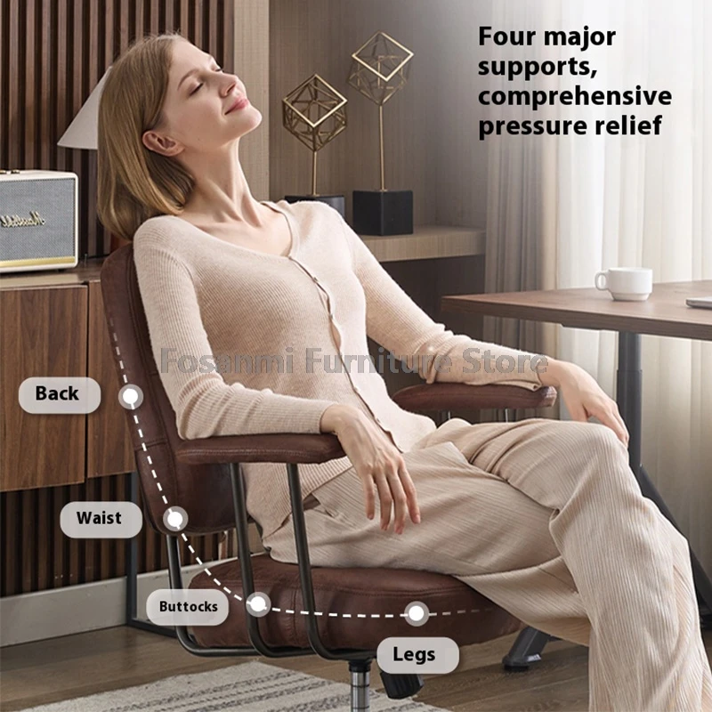 Комфортное игровое вращающееся кресло для домашнего обучения, регулируемые эргономичные офисные стулья с металлическим каркасом, прочное компьютерное кресло с откидной спинкой