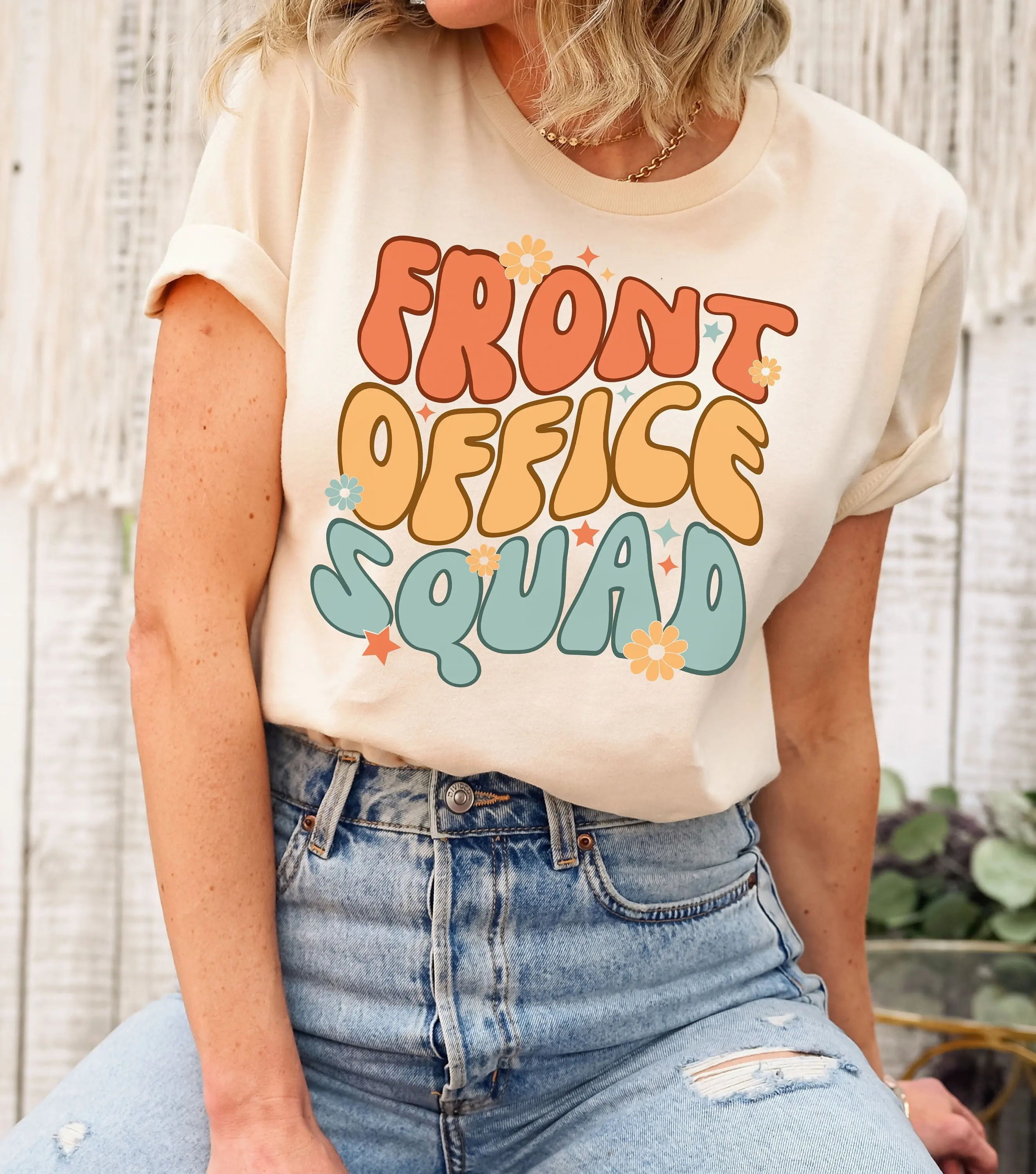 School Office Crew T Shirt Secretary Back To Staff Front Group Team Receptionist