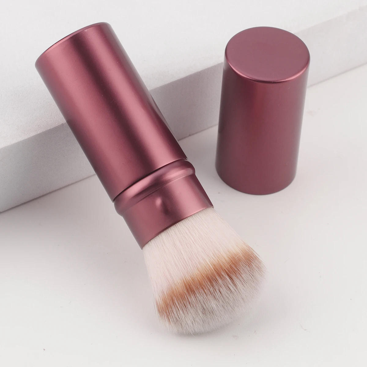 1pc Einziehbare Pinsel Make-Up Pinsel Pulver Rouge Pulver Pinsel Mini Multi-funktion Tragbare Mit Aluminium Griff – Detail 7