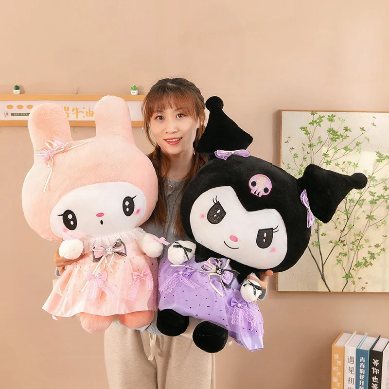 

Sanrio Plush Toy Big Doll Cute Flower Skirt Uniform Melody Stuffed Animal Kids Birthday Gift for Children Soft Toy Wholesale