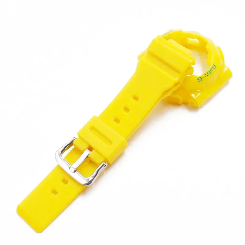 Watch Band and Case Set Resin Watch Belt for Casio Baby-G BA 110/111/112/120 Modification Ladies Watch Band Accessories