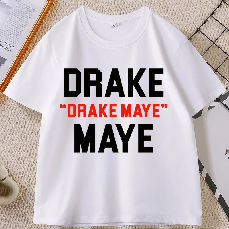 

Men's Football Joke T-shirt Drake Maye Printed Cotton Tshirt Short Sleeve T-shirt Men Graphic Tee Streetwear Clothing Y2k