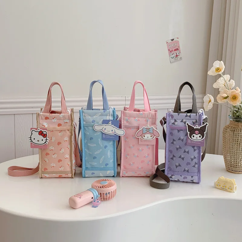 

Оригинальная лицензионная сумка Sanrio с милым мультяшным дизайном, утолщенная, противоударная, для стакана/кружки, чехол для кружки, сумка через плечо для телефона и мелочи