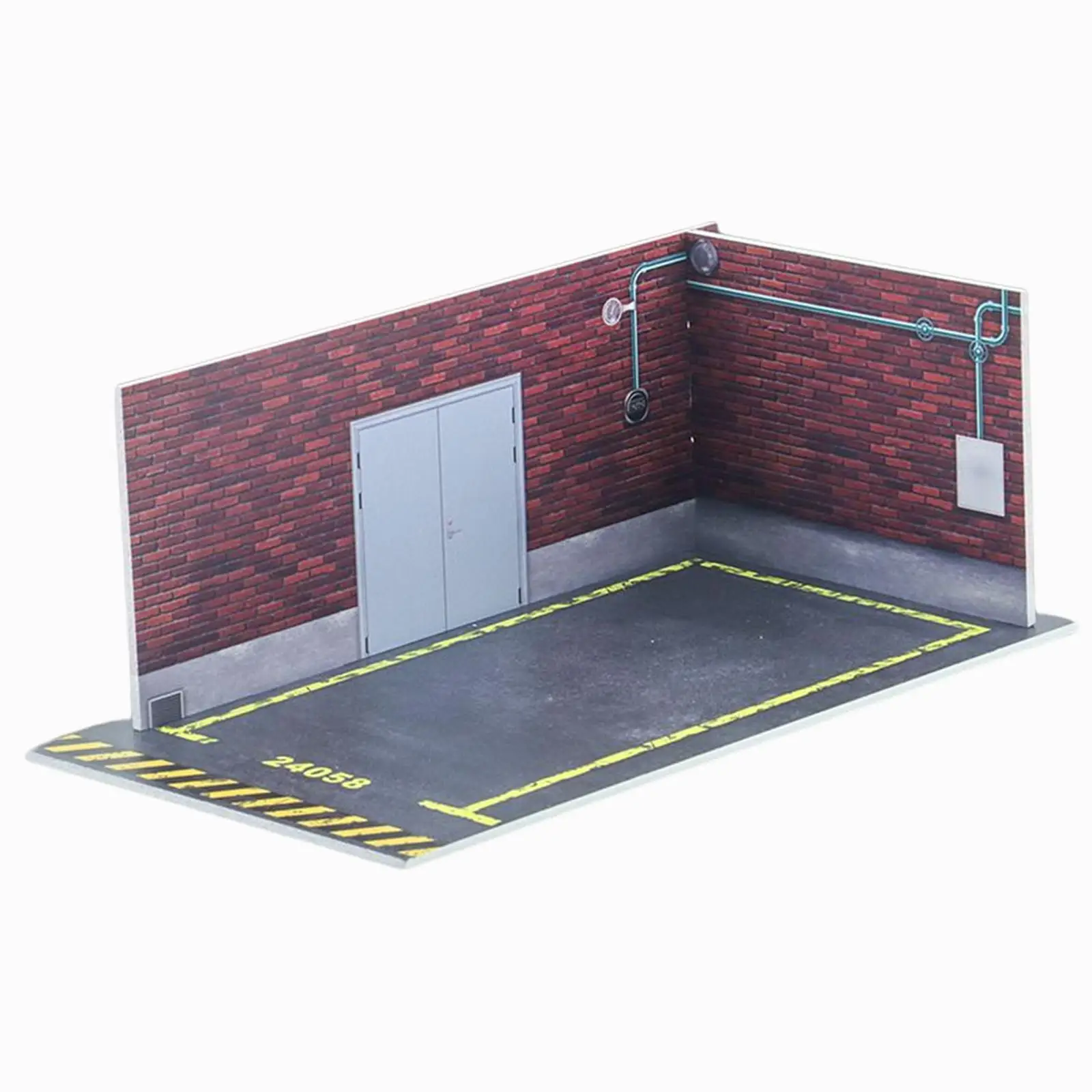 Car Model Parking Lot Scene 1/24 Display Car Garage Parking Space Gift Easy Assemble Parking Lot DIY for Model Car Collection