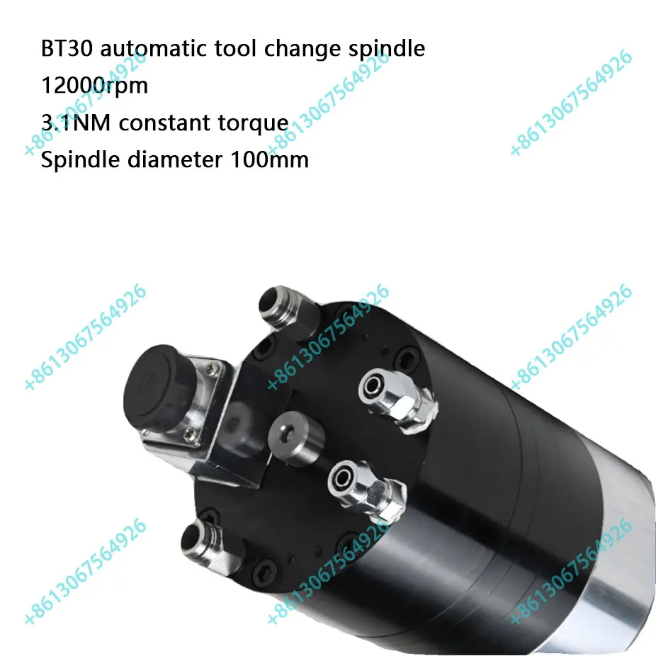 3.2Kw BT30 engraving machine spindle tool change pneumatic high speed steel ball bearing finishing CNC high power high torque