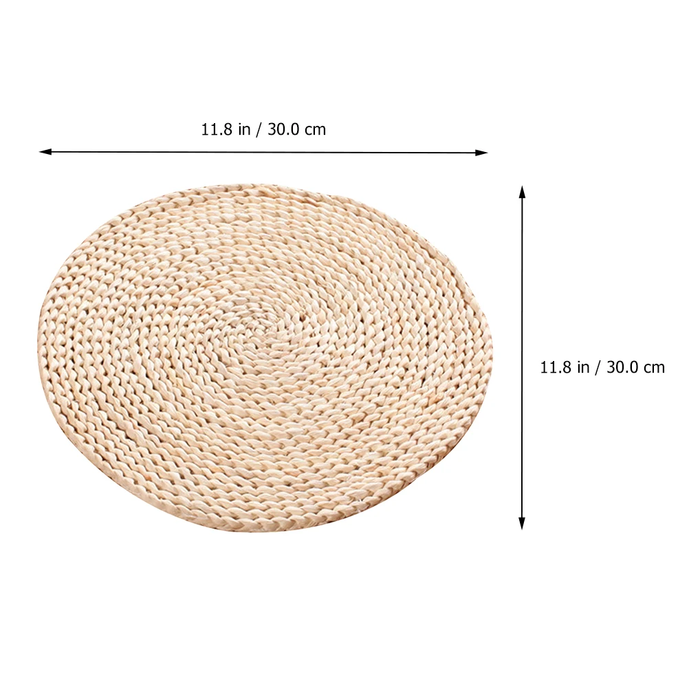

Thick Straw Mat Corn Husk Yoga Meditation Cushion Round Seat Pad Tatami Floor Mat H y Bedroom Floor Seat Pillow