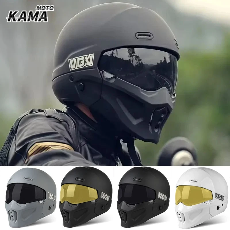 

Scorpion Retro Motorcycle Helmet Front Mouth Detachable Combination Helmet, Men's and Women's Motorcycle Warrior Helmet