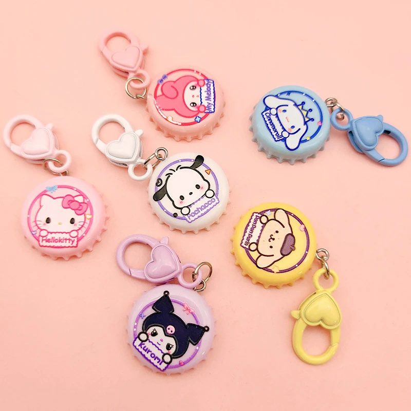 Sanrio Hello Kitty Cute Cartoon Keychain Melody Kuromi Student Cute Popular Accessories Bag Keychain Surprise Gift