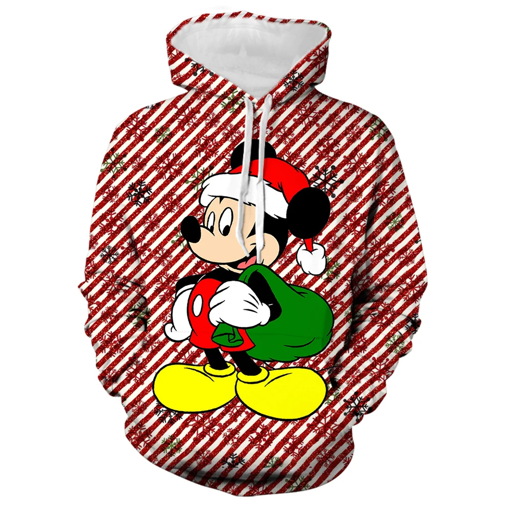 

Merry Christmas Disney Hoodies for Men and Women Mickey Minnie Pullovers Women Hoodies Children Hoodies Fashion Y2K Tops 2025