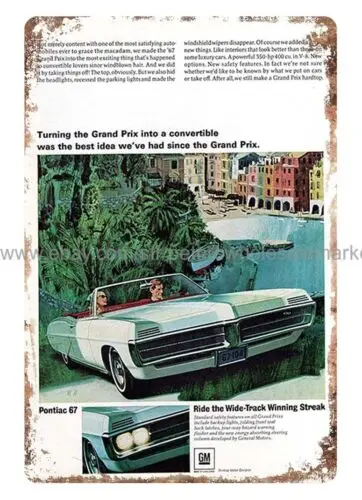 1967 car automotive Convertible metal tin sign metal art wall hangings