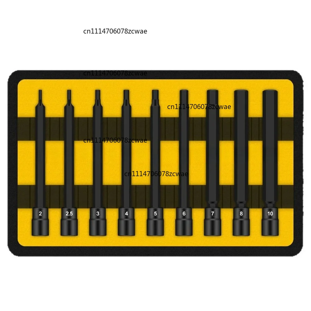 For Fasteners 9 Piece Hexagon Socket Tool Set Hexagonal Auto Repair Tool Compatible With 1 4 Inch Drive Precise