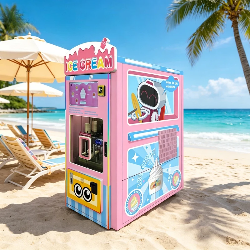 

High Capacity Ice Cream Vending Machine Self Serve Automatic Ice Cream Machine for Sale