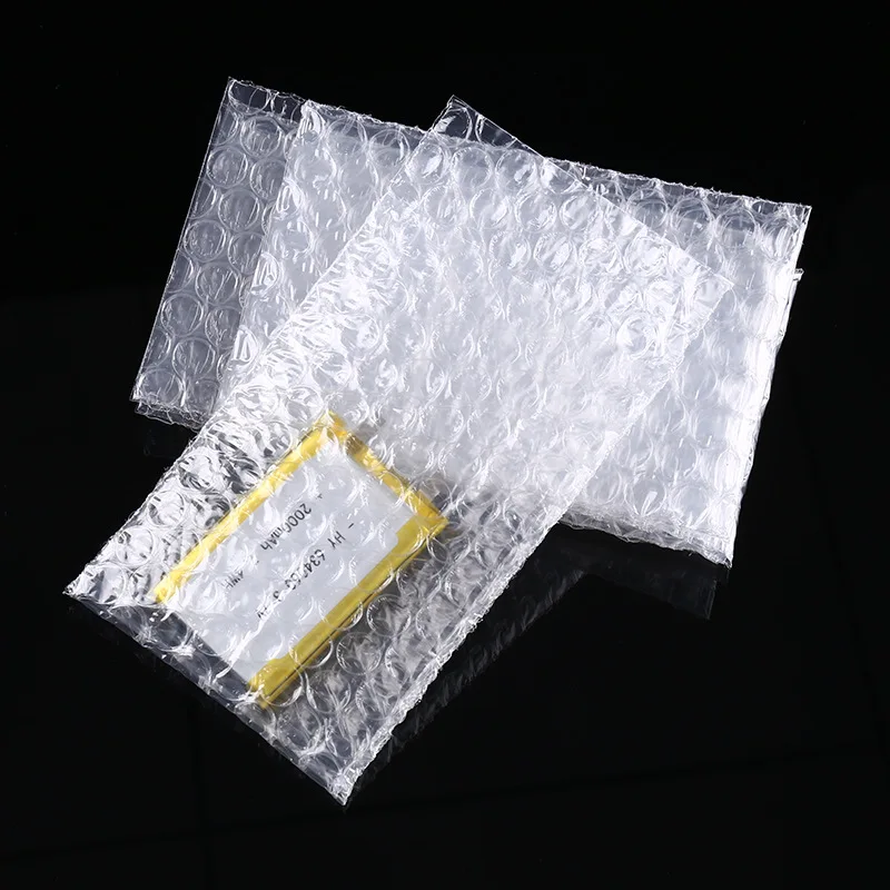 Sacos de embalagem pequena bolha transparente, Envoltório plástico PE, Envelope pequenos itens do produto, Saco protetor à prova de choque, 100pcs por pacote