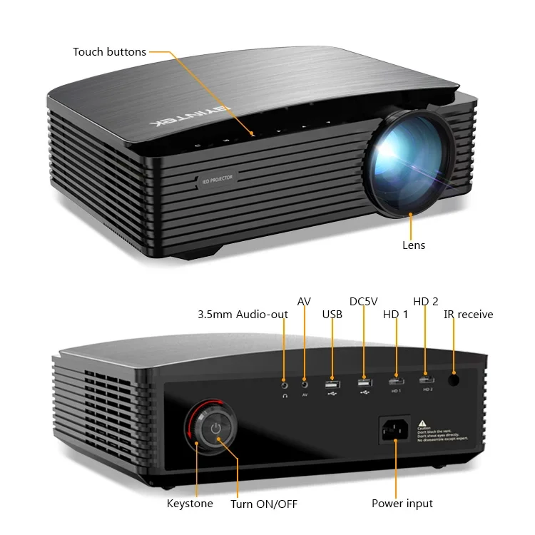 BYINTEK Hot Selling K25 7000 Lumens 1920* 1080p 4K Android Projector Smart Phone Wifi LED video Projector Home Theater Education