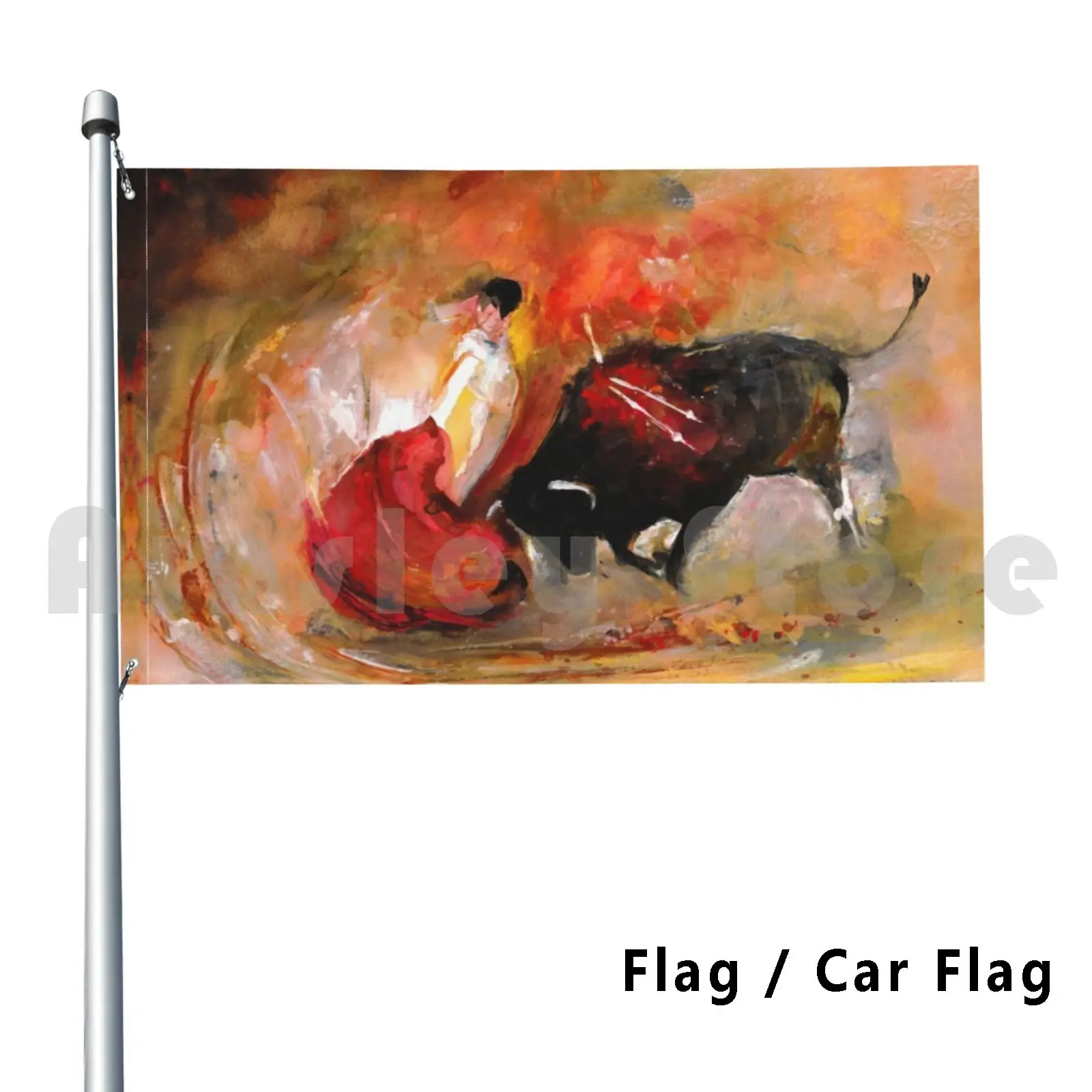 Toro 777 Decoración al aire libre Bandera Coche Bandera Animales Mierda Corrida Matador Torero Tauromachie Fiesta Toros Toro