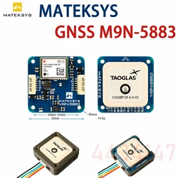 MATEK Mateksys GNSS & Compass M9N-5883 GPS GLONASS Galileo BeiDou QMC5883L 32x32x10mm 14.5g for Long Rang RC FPV Drone