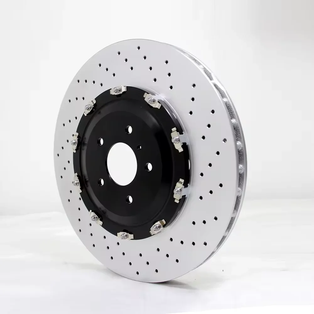 370*32mm for Audi TTRS Front Part Number 8J0615301K/8J0615301E/8J0615301F Genuine Ventilated Floating Brake Discs