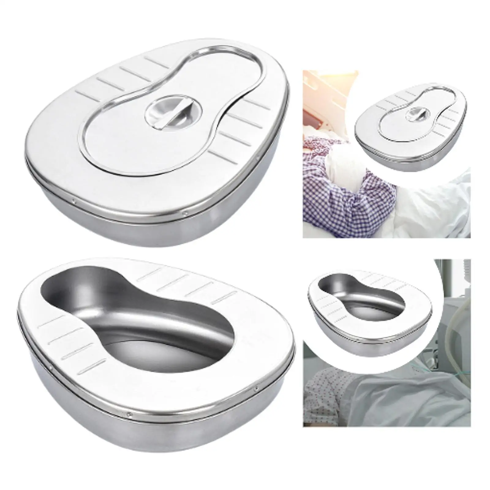 Bed Pan for Elderly Bedside Commode Practical for Elderly Bed Bound Home Use