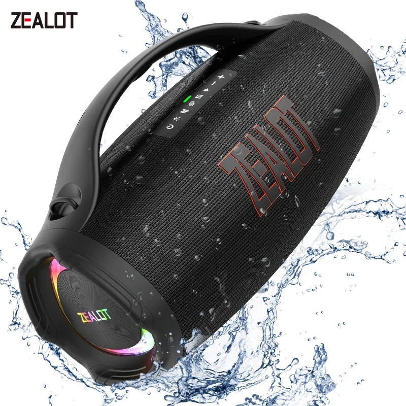 Zealot-S98 160W Hochleistungs-Tragbarer Bluetooth-Lautsprecher, Hohe Klangqualität, Kräftiger Bass, Doppelmembran, Wasserdichter Lautsprecher