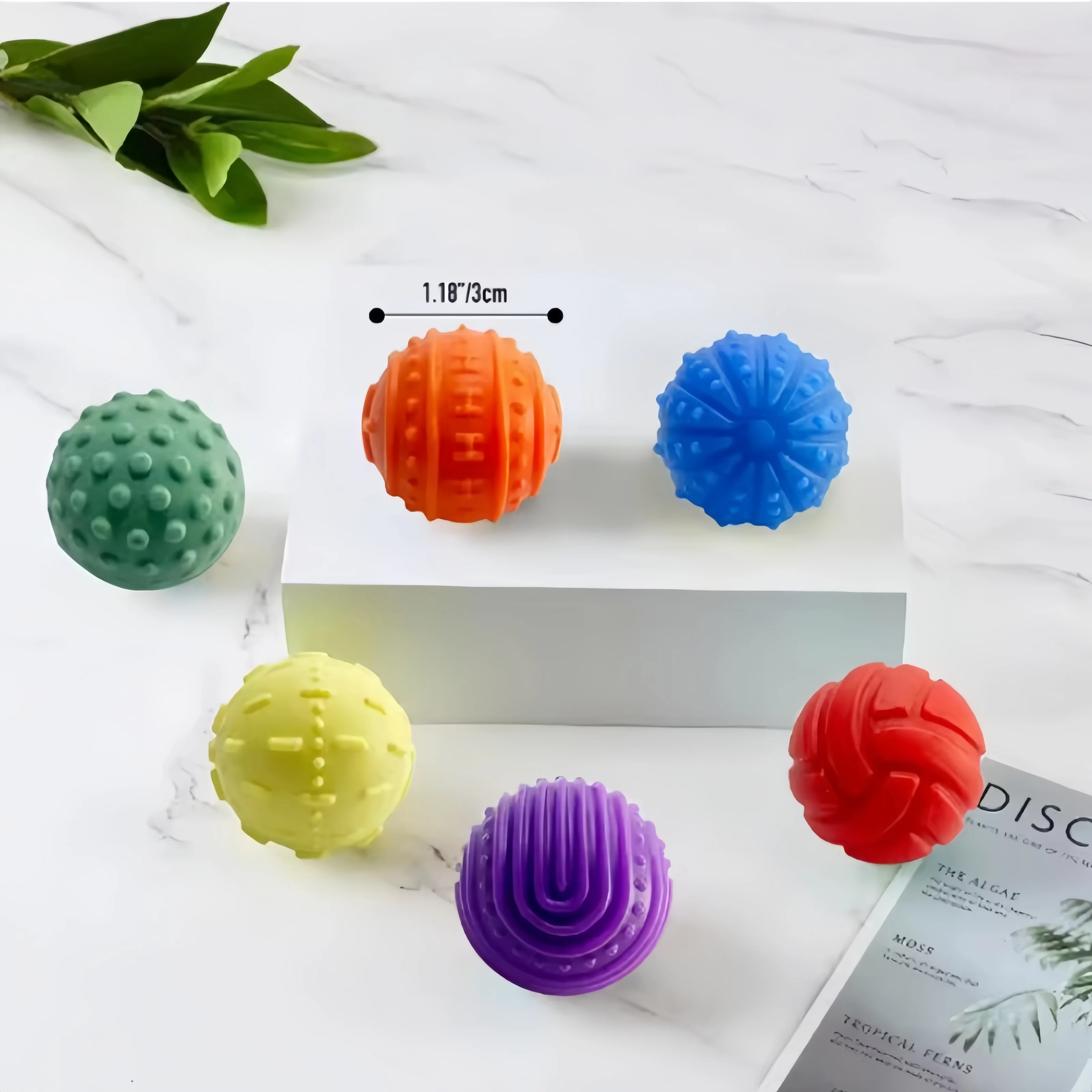 Divertida Mini pelota magnética sensorial Fidget, textura de silicona suave multicolor, pelota de preocupación, rompecabezas para aliviar el estrés, juguete para regalo