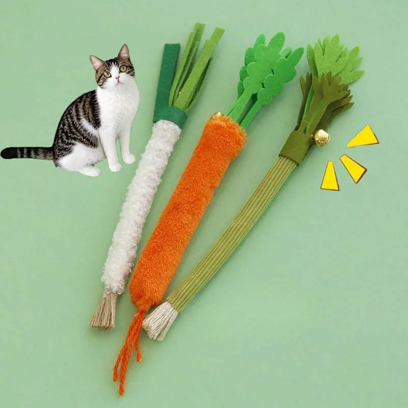 Cat Chew Toy Teasing Stick Squeaky Bell Chew-resistant Kitten Toy Teeth Grinding Interactive Training Cat Toy image 4