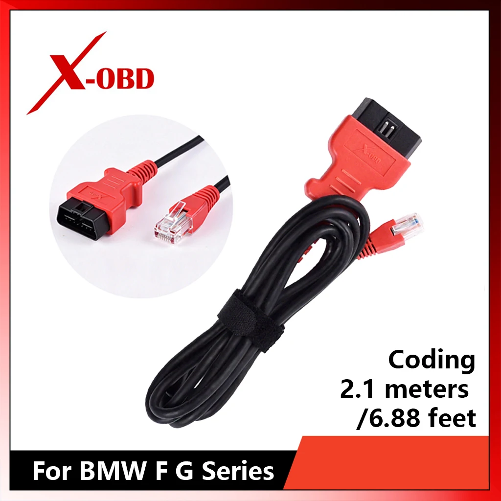 X-OBD ENET Date Cable for BMW G/F Series Quality 2m Ethernet to OBD2 Diagnostic Interface Stable Coding Programming Tool Compati