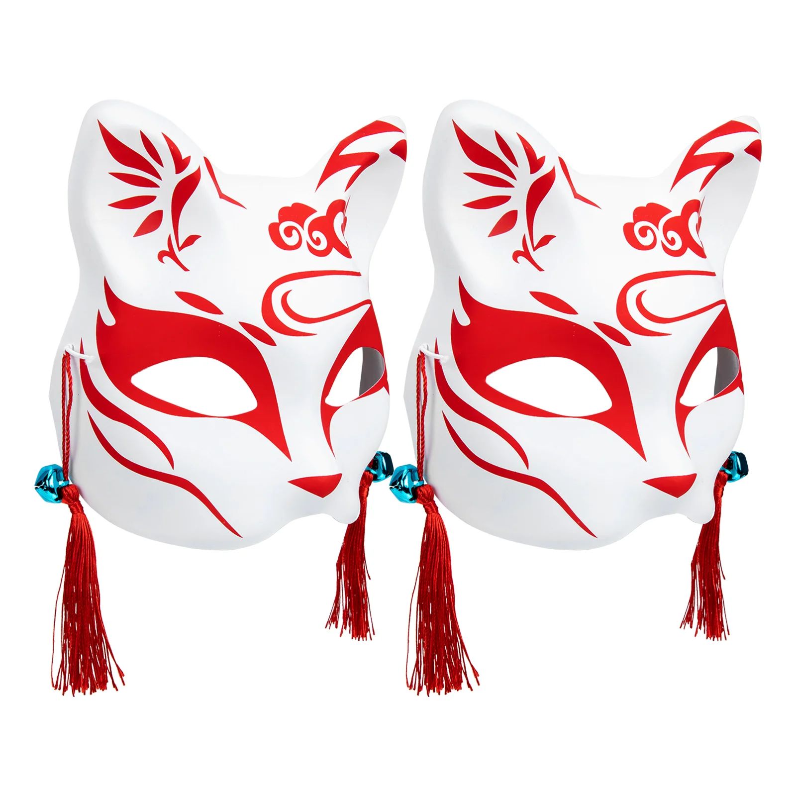 

2pcs Reusable Foxes Masks Half Animal Mask Festival Party Decorative Accessories Masquerade Carnival Nightclub Wedding Supplies